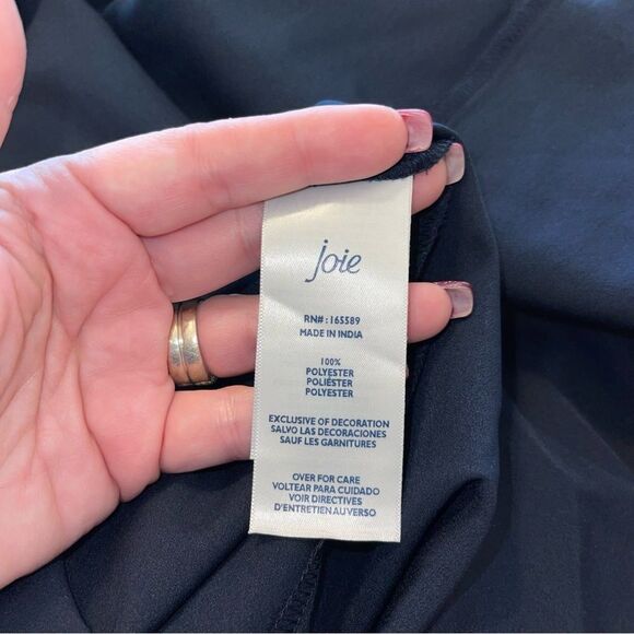 Joie Blue floral flowing mini dress in Baltic Print XL - Picture 4 of 4